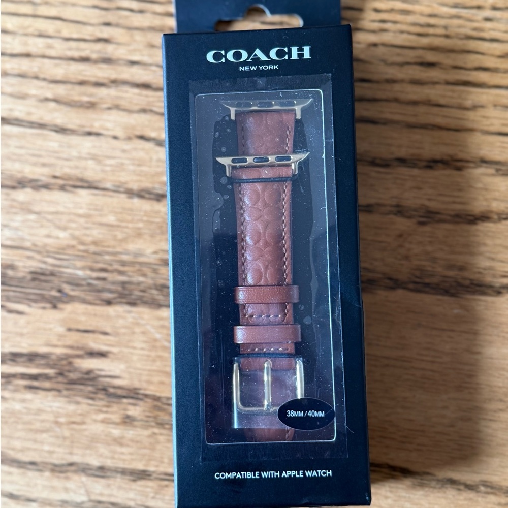 Coach Tan Leather Watch Strap